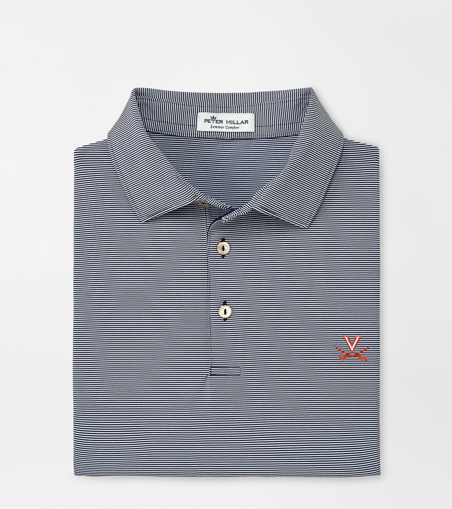 Virginia Jubilee Stripe Performance Polo image number 1
