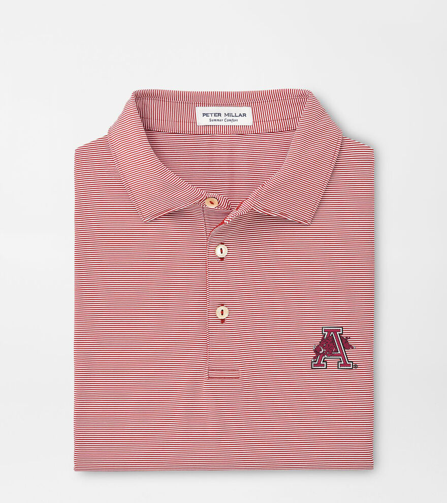 Arkansas Vault Jubilee Stripe Performance Polo image number 1