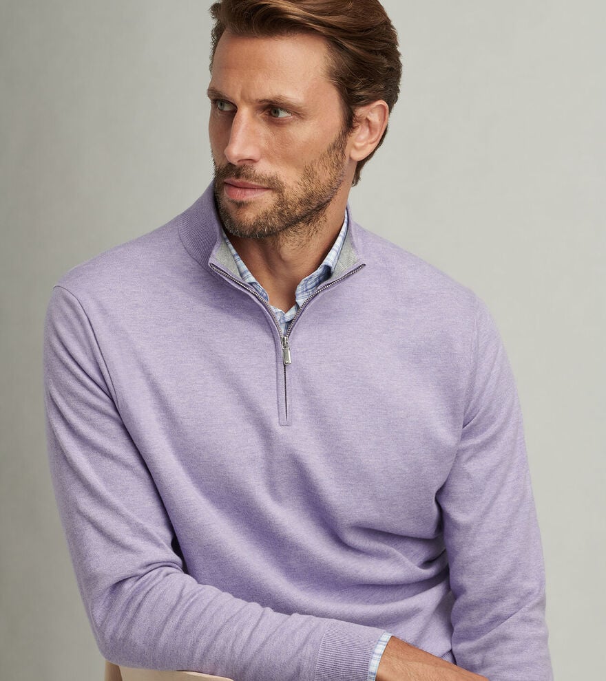 Coolspun Cotton Quarter-Zip Sweater image number 5