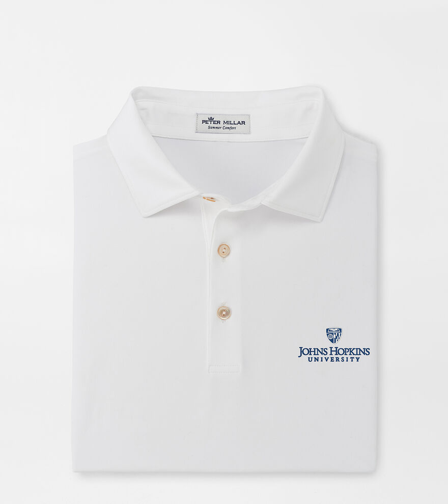 Johns Hopkins University Solid Performance Jersey Polo (Sean Self Collar) image number 1