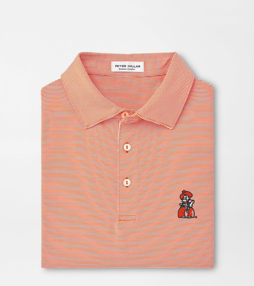 Oklahoma State Pistol Pete Jubilee Stripe Performance Polo image number 1