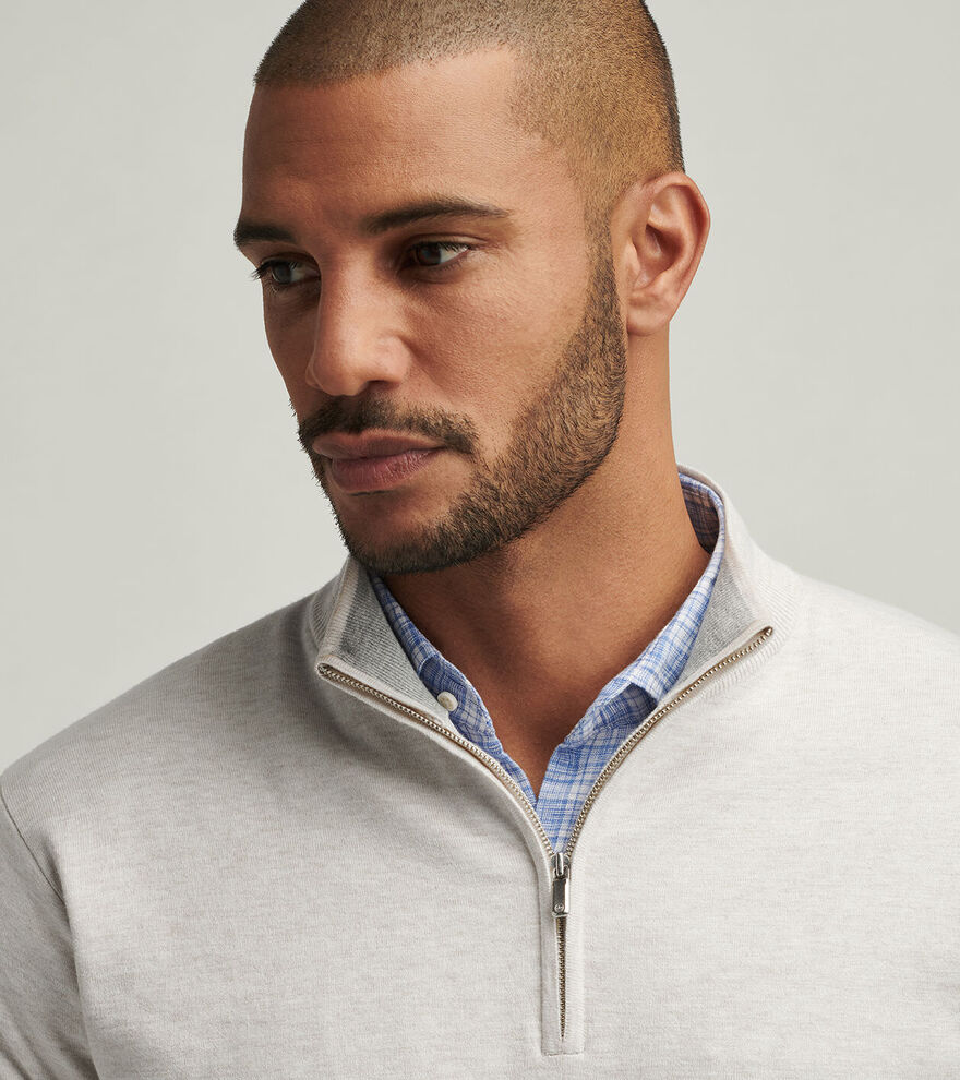 Coolspun Cotton Quarter-Zip Sweater image number 5