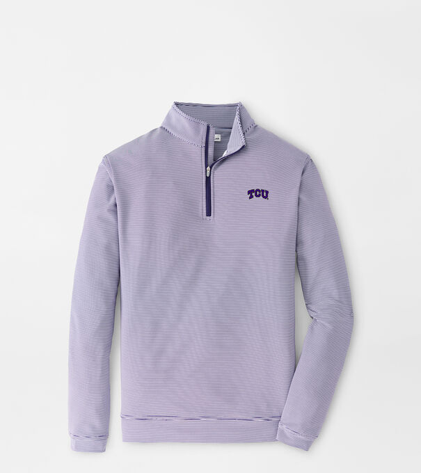 TCU Sugar Stripe Performance Quarter-Zip