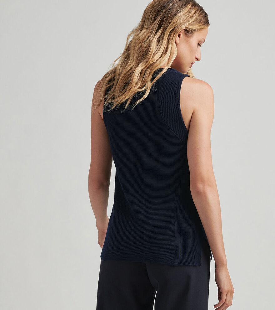 Campbell Ottoman Rib Sleeveless Sweater image number 3