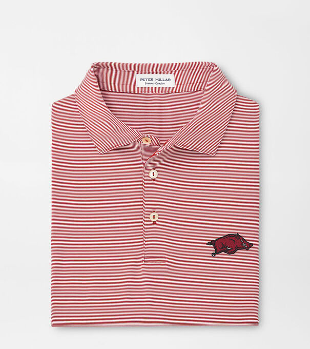 Arkansas Jubilee Stripe Performance Polo