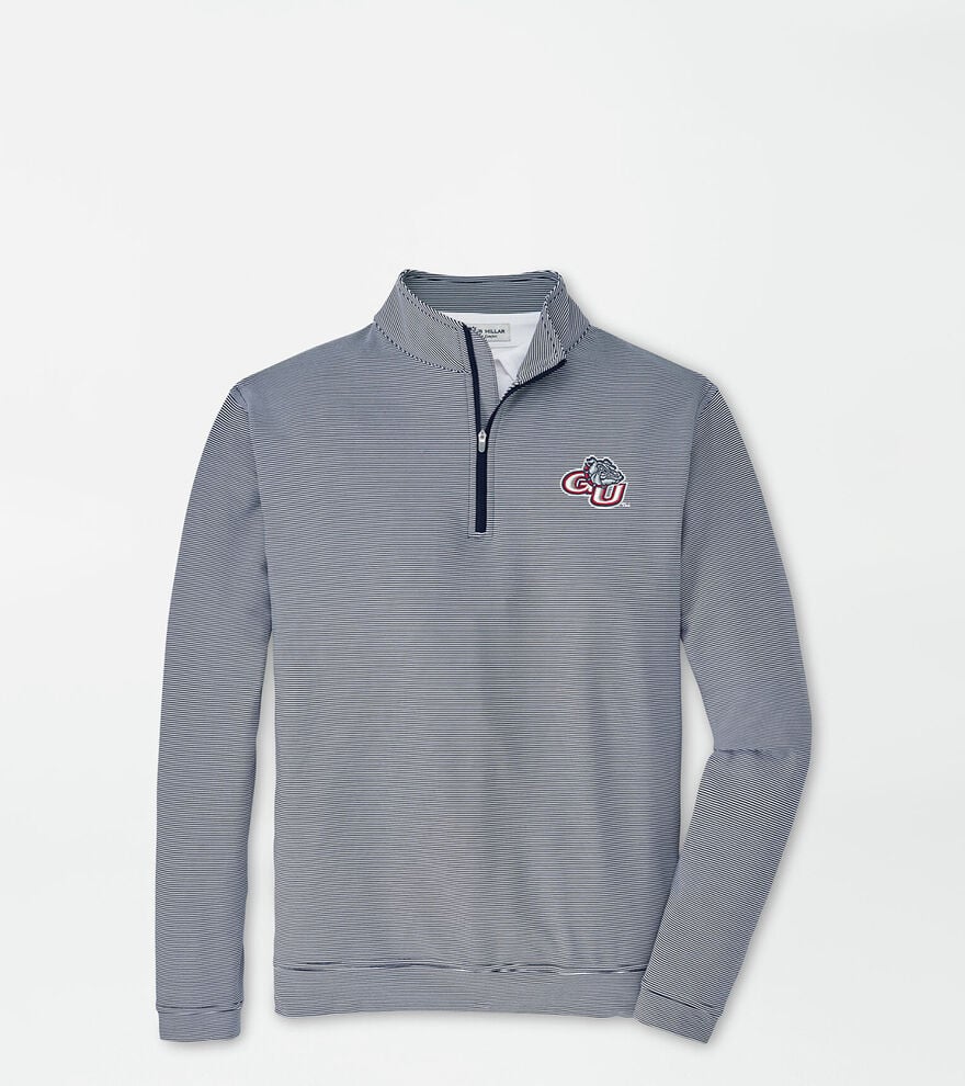 Gonzaga Perth Sugar Stripe Performance Quarter-Zip image number 1