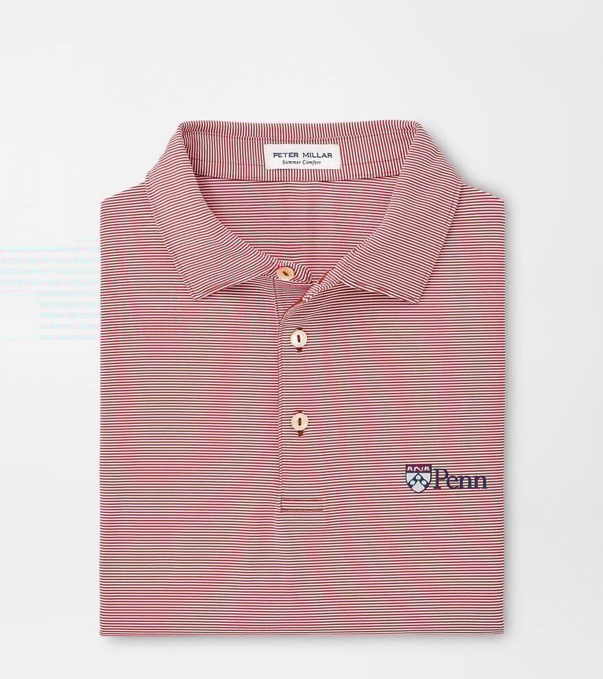 UPenn Jubilee Stripe Performance Polo image number 1