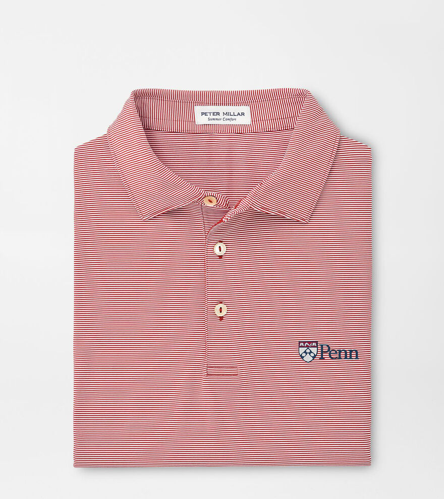 UPenn Jubilee Stripe Performance Polo image number 1