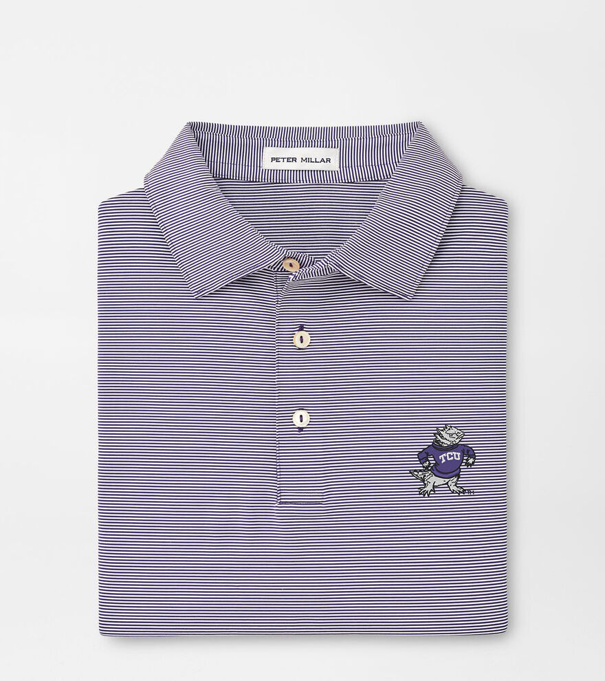 TCU Vault Jubilee Stripe Performance Polo image number 1