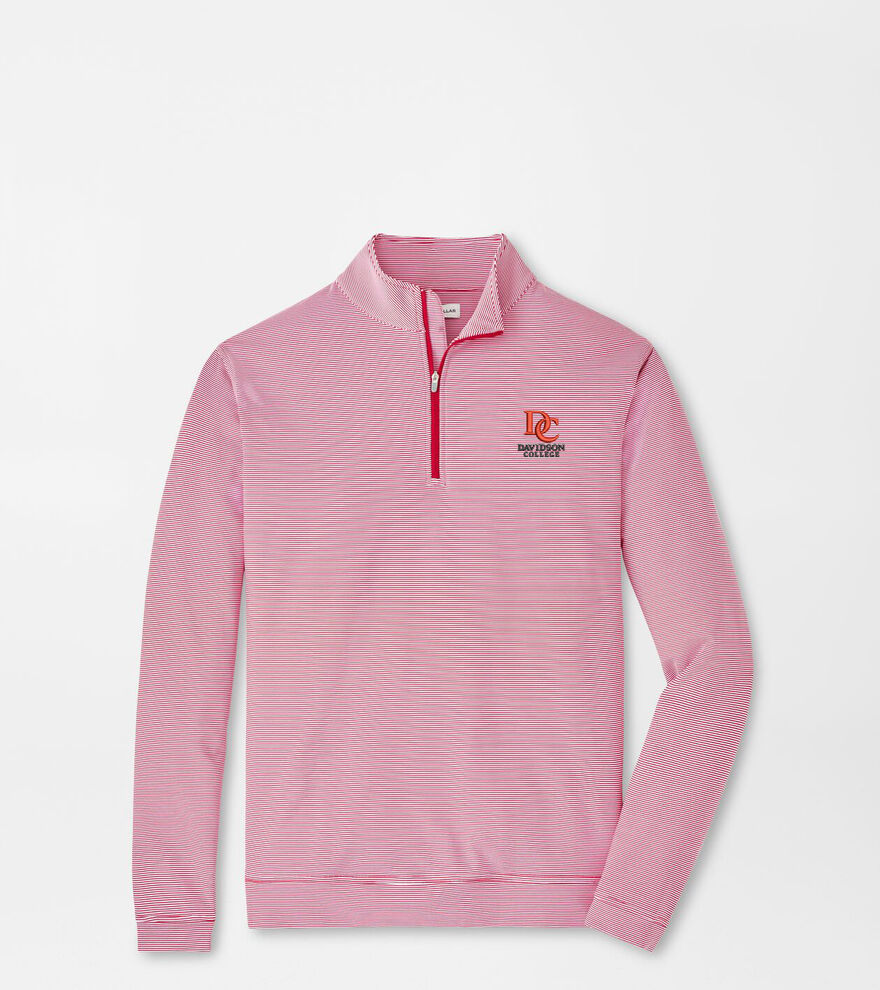 Davidson College Perth Mini-Stripe Performance Pullover image number 1