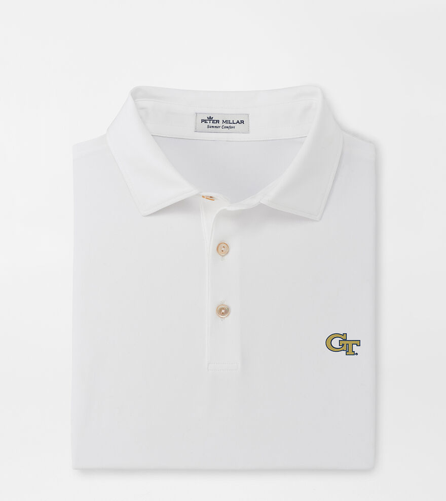 Georgia Tech Solid Performance Jersey Polo (Sean Self Collar) image number 1