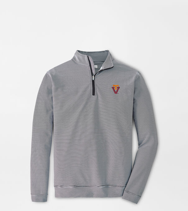 Virginia Tech Vault Perth Mini-Stripe Performance Pullover