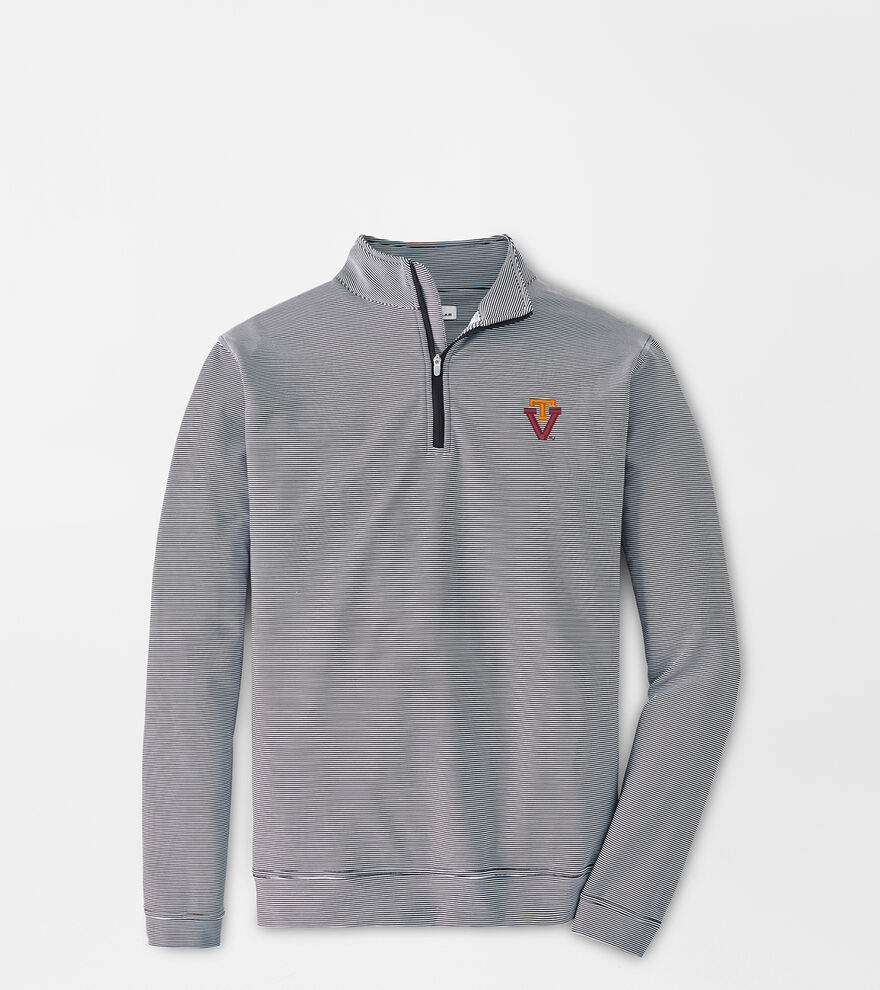 Virginia Tech Vault Perth Mini-Stripe Performance Pullover image number 1