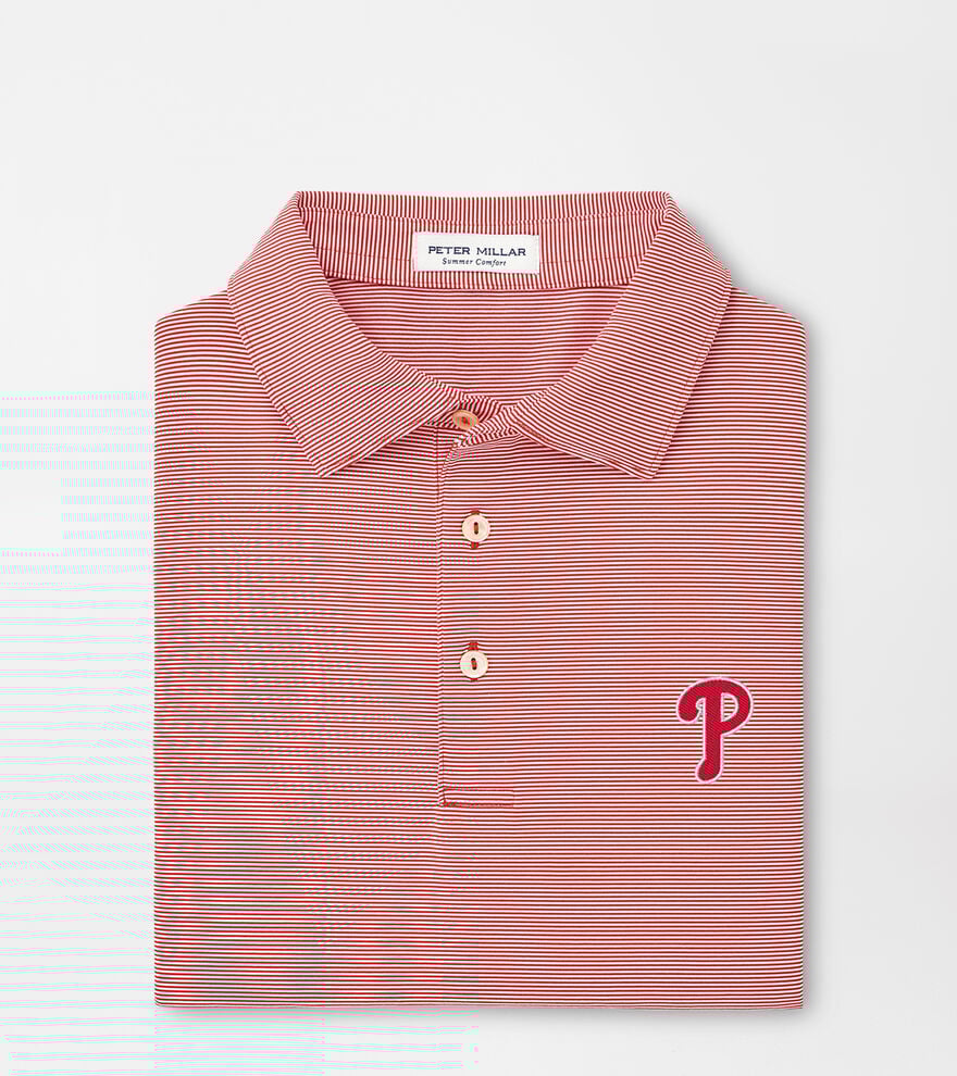 Philadelphia Phillies Jubilee Stripe Performance Polo image number 1