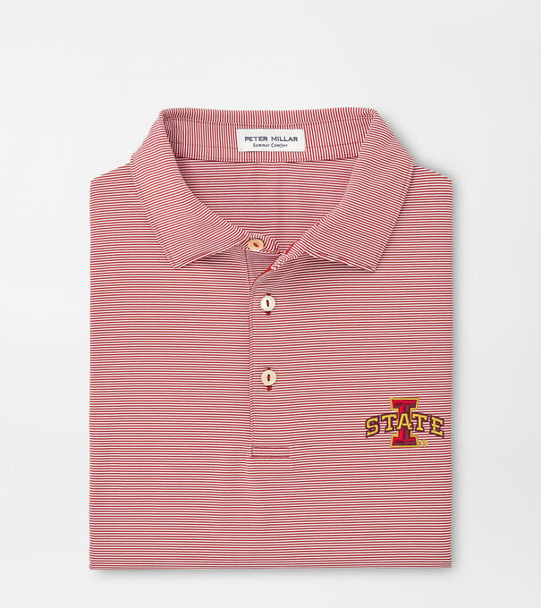 Iowa State Jubilee Stripe Performance Polo