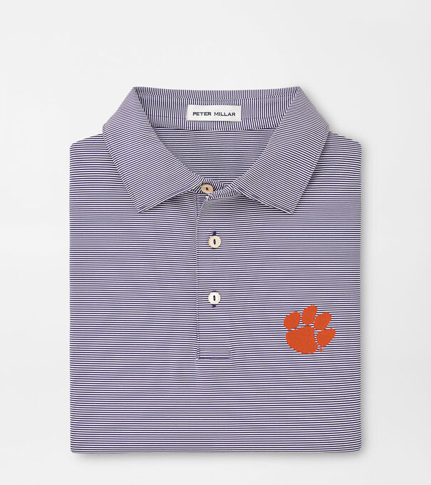 Clemson Jubilee Stripe Performance Polo
