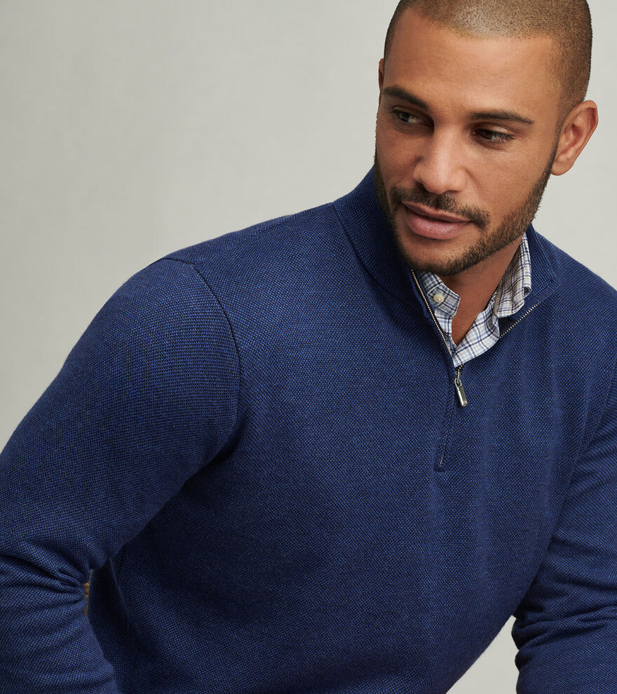 Coolspun Birdseye Quarter-Zip Sweater image number 4