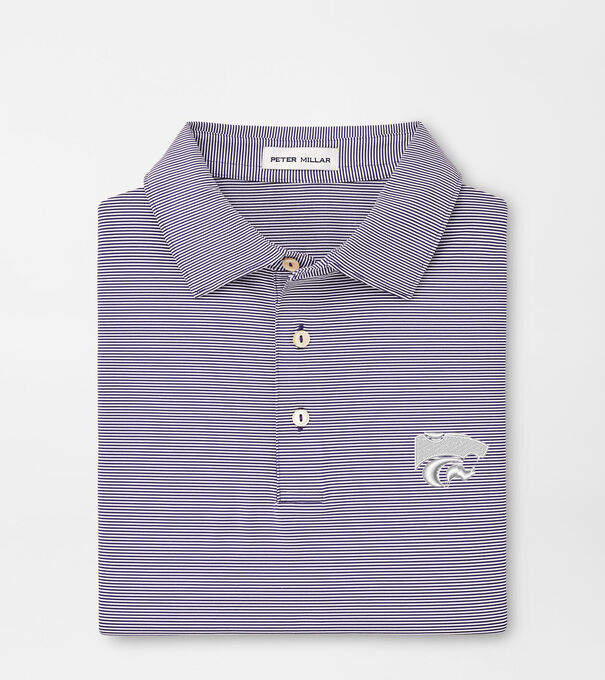 Kansas State Jubilee Stripe Performance Polo