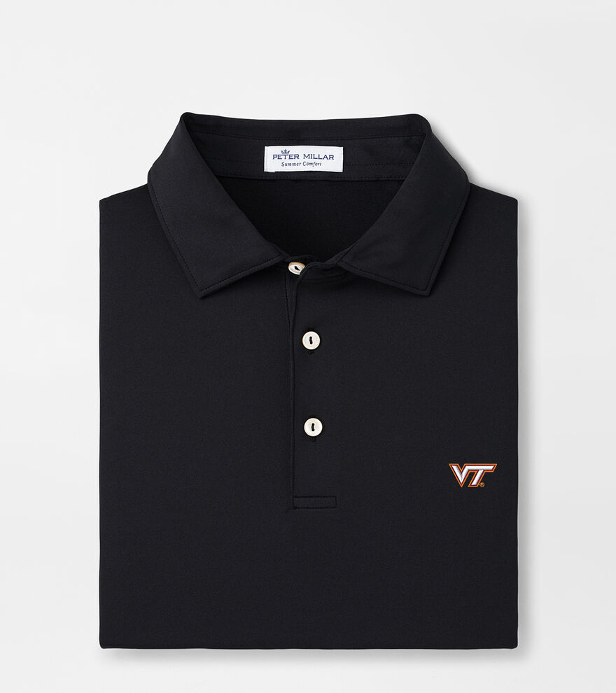 Virginia Tech Solid Performance Jersey Polo (Sean Self Collar) image number 1