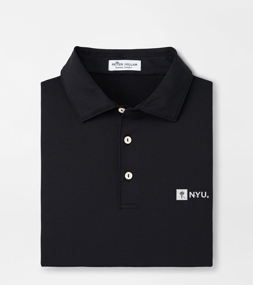 New York University Solid Performance Jersey Polo (Sean Self Collar) image number 1