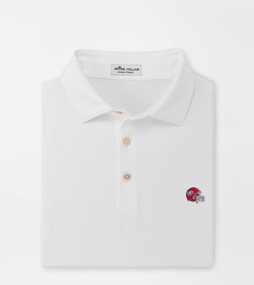 Georgia Helmet Solid Performance Jersey Polo (Sean Self Collar) image number 1