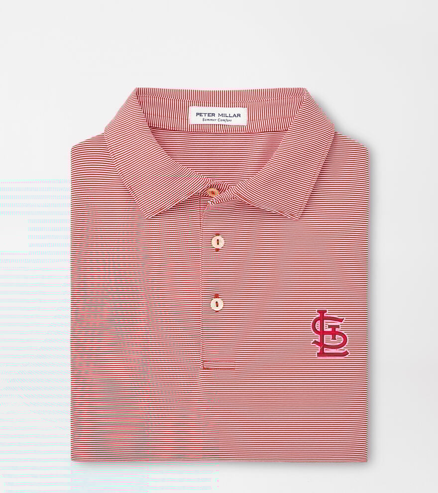 St. Louis Cardinals Jubilee Stripe Performance Polo image number 1