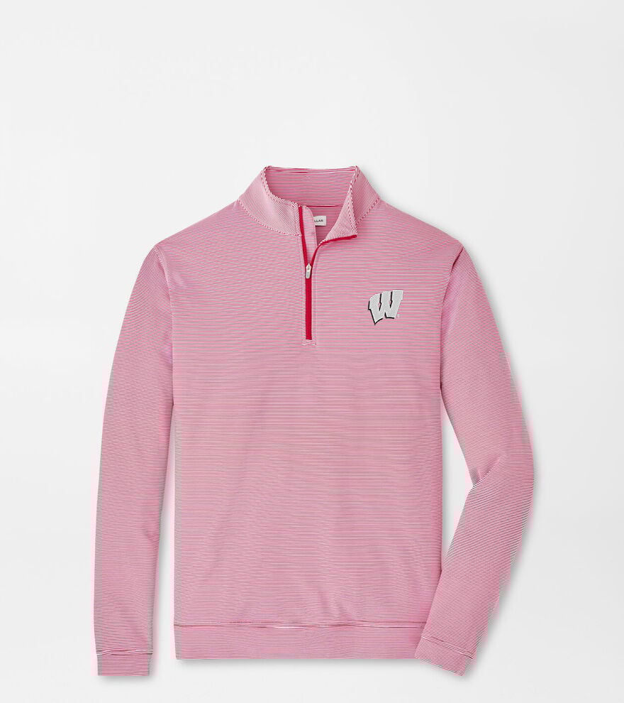 Wisconsin Sugar Stripe Performance Quarter-Zip image number 1