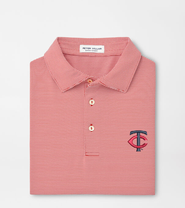 Minnesota Twins Jubilee Stripe Performance Polo