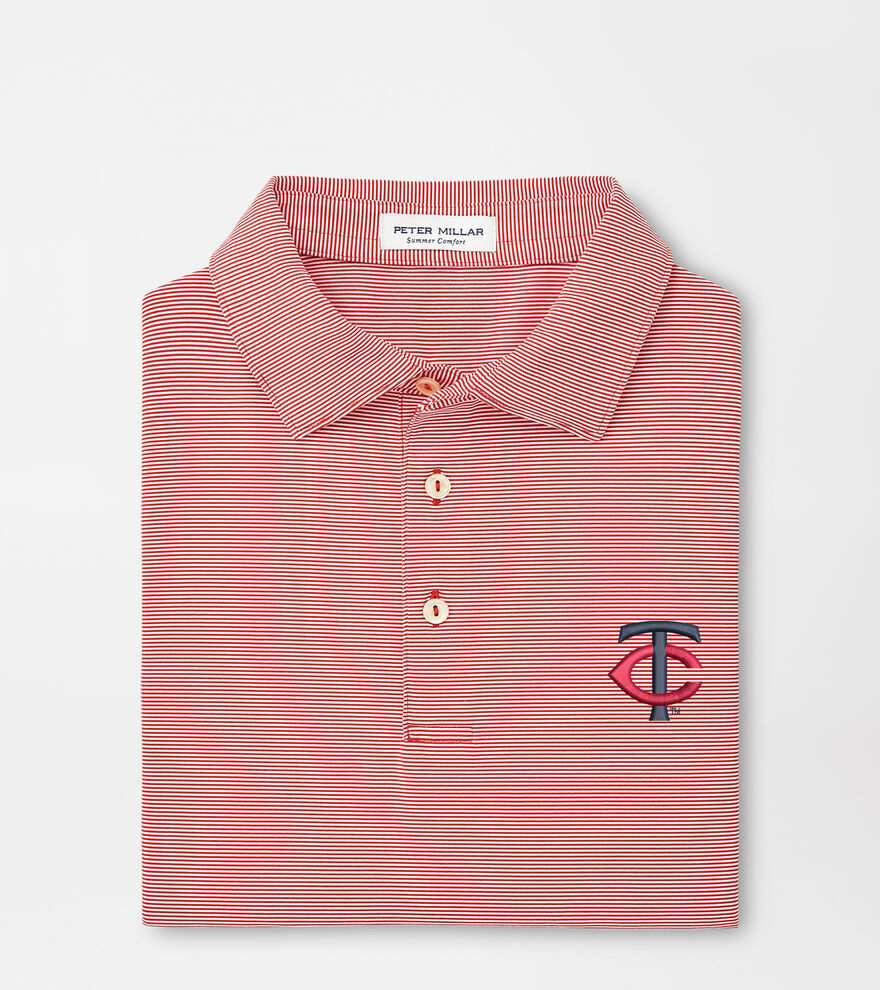 Minnesota Twins Jubilee Stripe Performance Polo image number 1