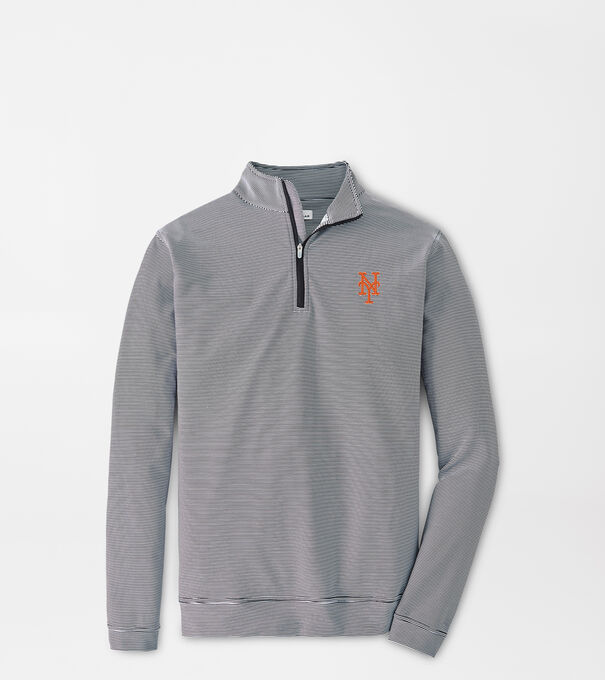 New York Mets Perth Sugar Stripe Performance Quarter-Zip