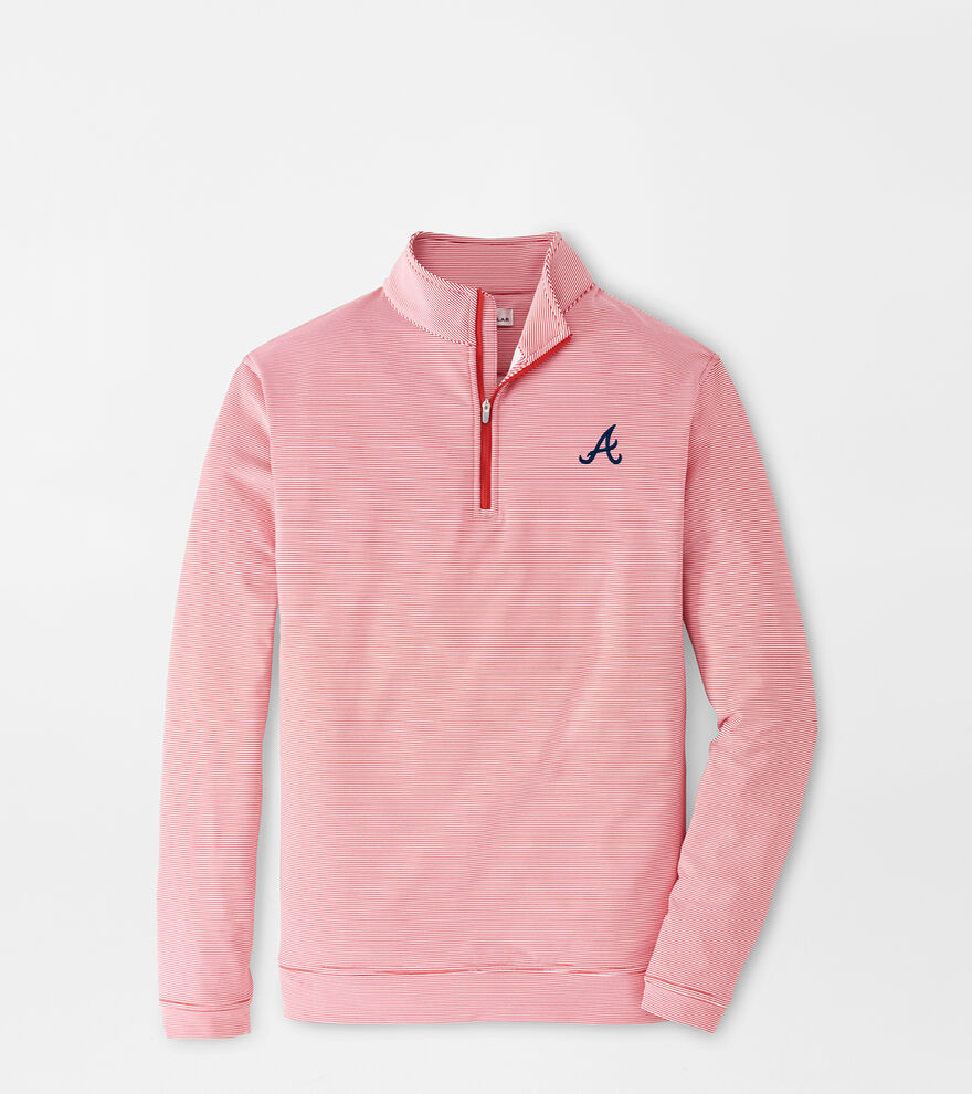 Atlanta Braves Perth Sugar Stripe Performance Quarter-Zip image number 1