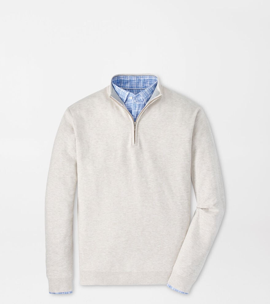 Coolspun Cotton Quarter-Zip Sweater image number 1