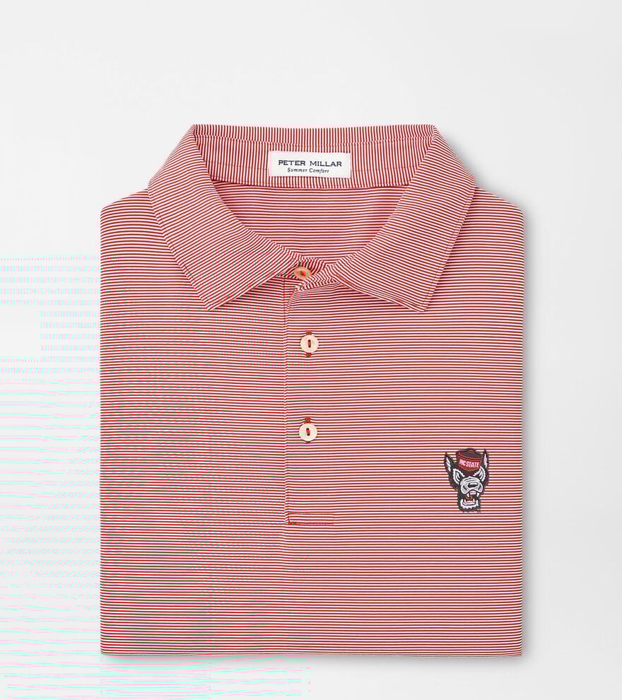 NC State Wolfpack Jubilee Stripe Performance Polo image number 1