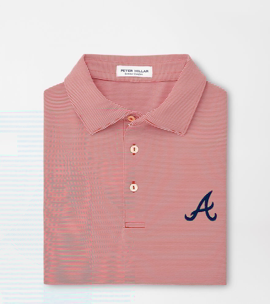 Atlanta Braves Jubilee Stripe Performance Polo image number 1