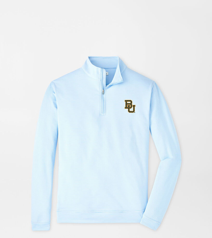 Baylor Perth Sugar Stripe Performance Quarter-Zip image number 1