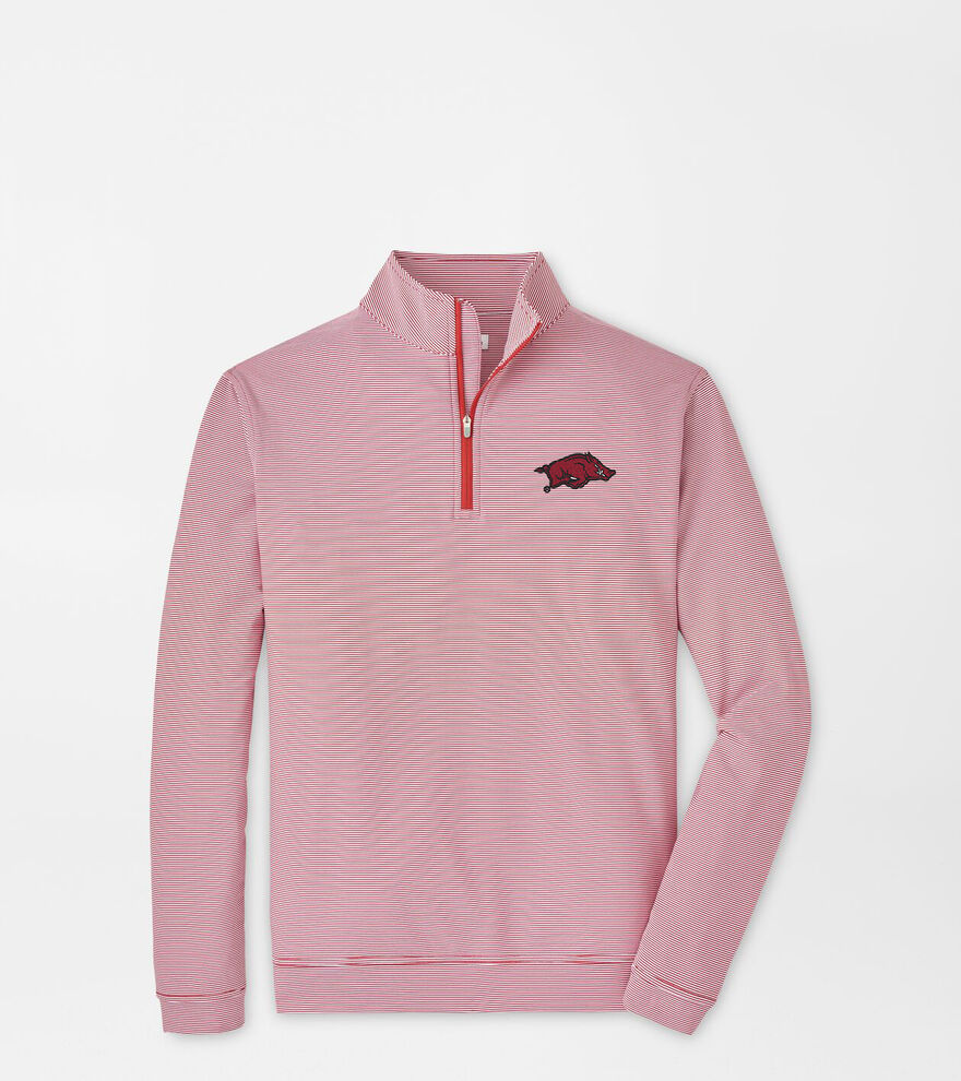 Arkansas Perth Mini-Stripe Performance Pullover image number 1