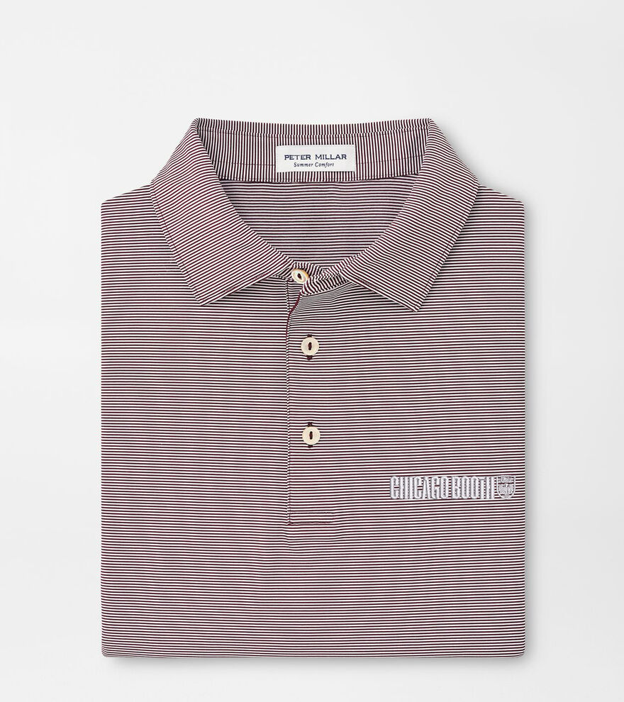 University of Chicago Booth Jubilee Stripe Performance Polo image number 1