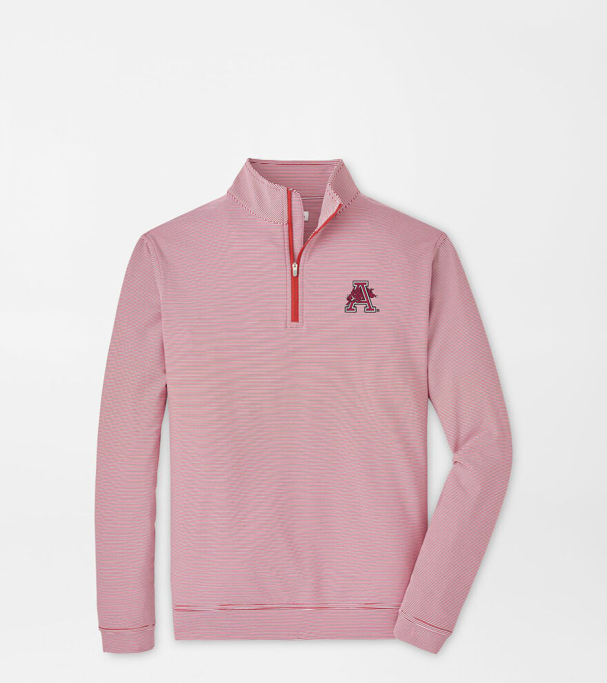 Arkansas Vault Perth Mini-Stripe Performance Pullover image number 1