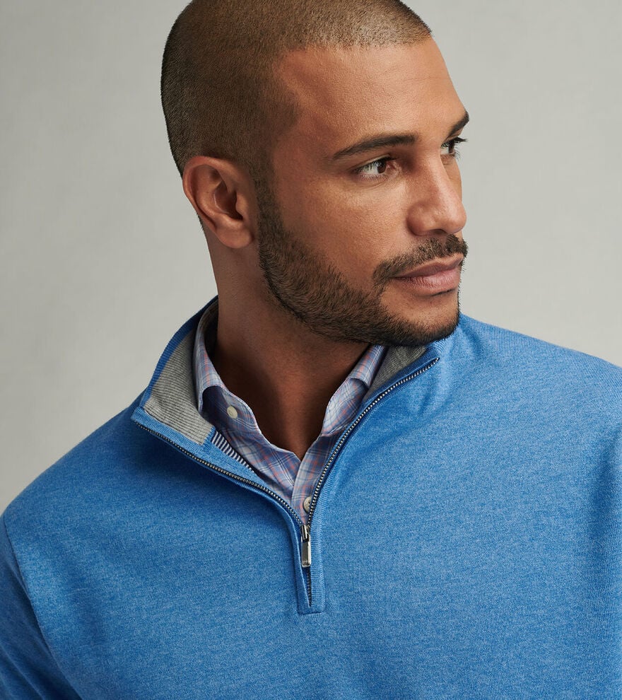 Coolspun Cotton Quarter-Zip Sweater image number 5