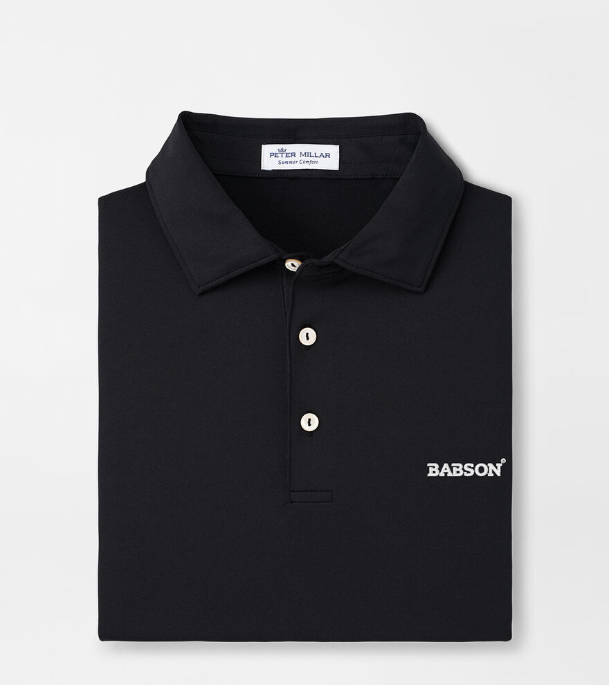 Babson Solid Performance Jersey Polo (Sean Self Collar) image number 1