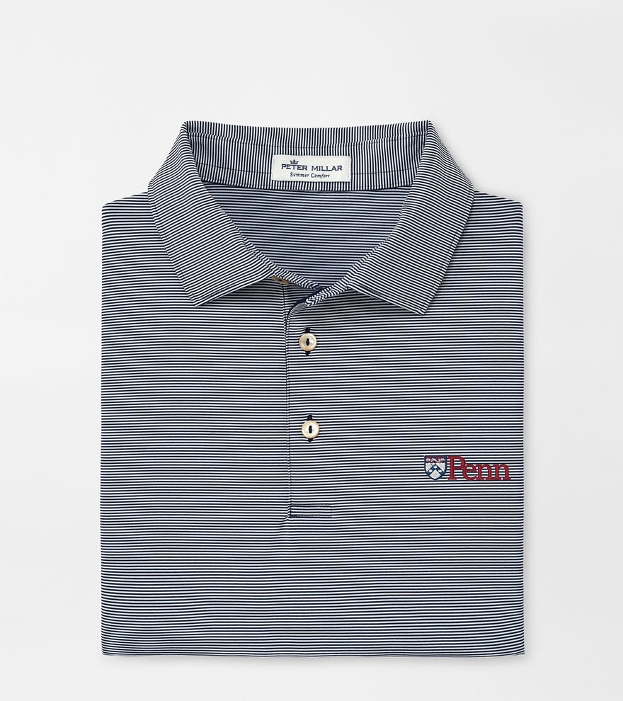 UPenn Jubilee Stripe Performance Polo image number 1