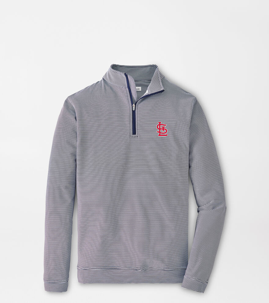 St. Louis Cardinals Perth Sugar Stripe Performance Quarter-Zip image number 1