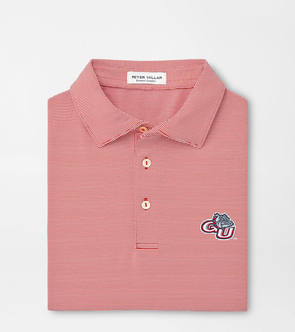 Gonzaga Jubilee Stripe Performance Polo