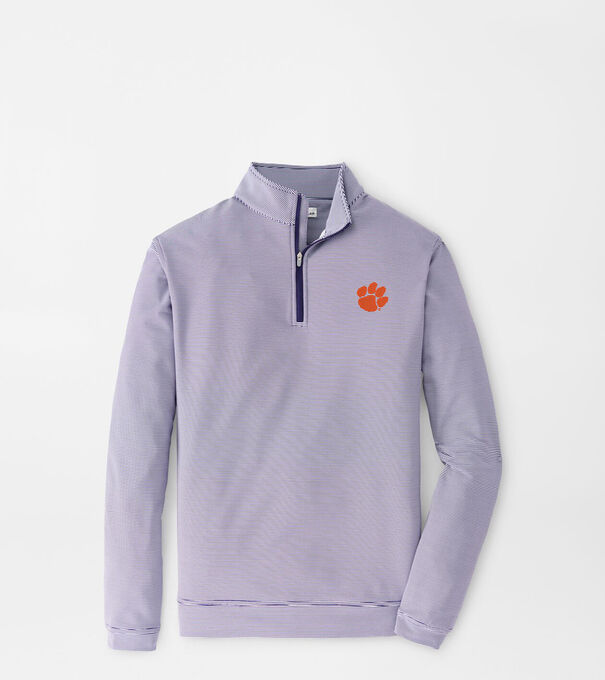 Clemson Perth Mini-Stripe Performance Pullover