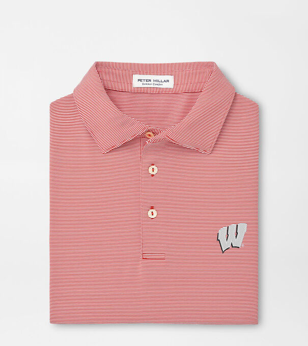 Wisconsin Jubilee Stripe Performance Polo