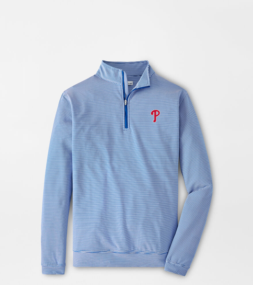 Philadelphia Phillies Sugar Stripe Performance Quarter-Zip image number 1