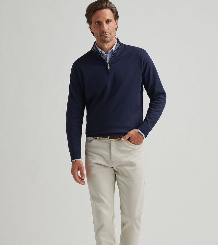 Coolspun Cotton Quarter-Zip Sweater image number 2