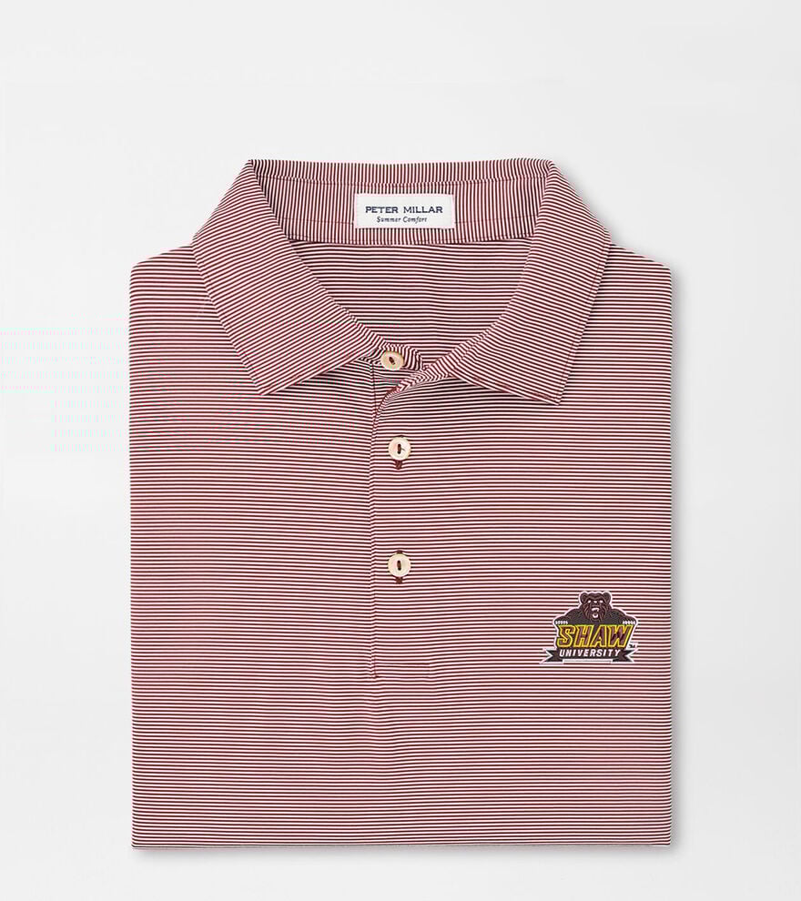 Shaw University Jubilee Stripe Performance Polo image number 1