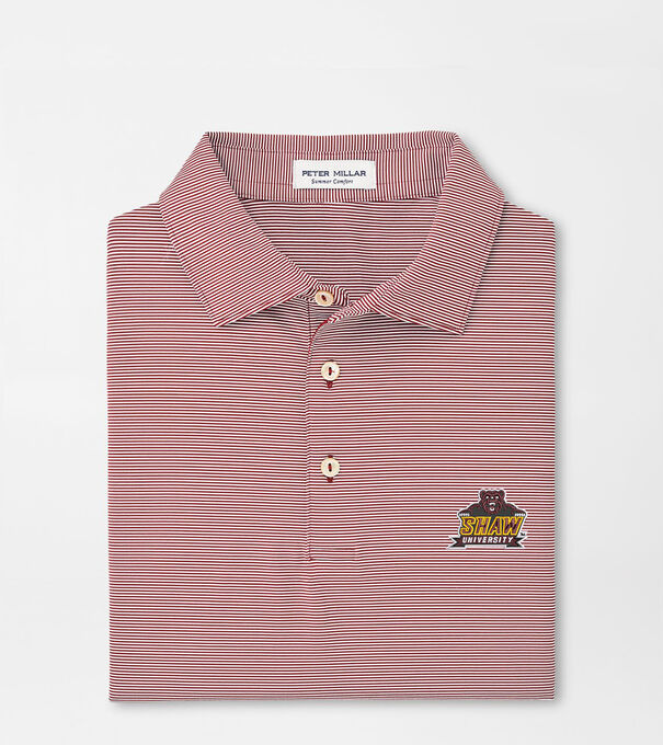 Shaw University Jubilee Stripe Performance Polo