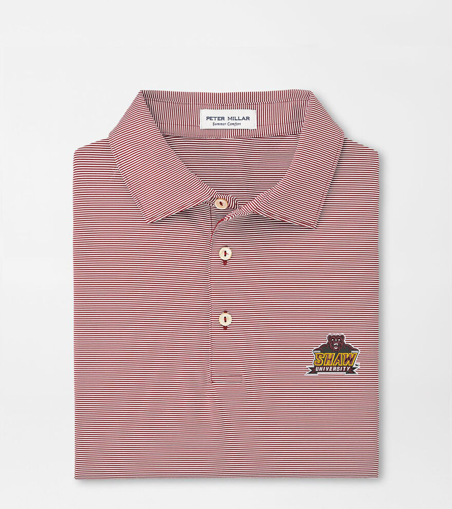 Shaw University Jubilee Stripe Performance Polo image number 1
